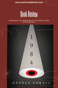 Graphic of1984 by George Orwell suitable for Pinterest Pin