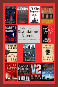 Graphic of All Robert Harris's Standalone Novels
suitable for Pinterest pin