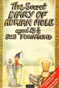 Diary of Adrian Mole Aged 13 3/4 by Sue Townsend book cover graphic