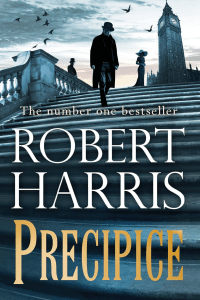 Graphic of Precipice by Robert Harris Book cover suitable for Pinterest