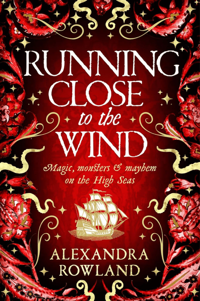 graphic of Running Close to the Wind  BY Alexandra Rowland book cover suitable for Pinterest