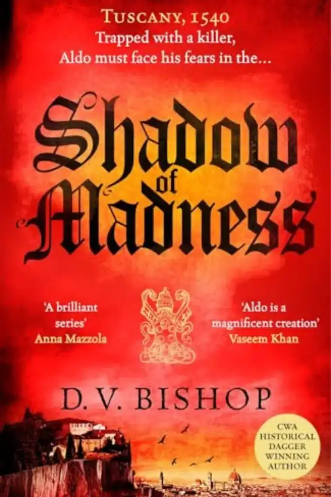 Graphic of Shadow of Madness by D.V. Bishop Book cover