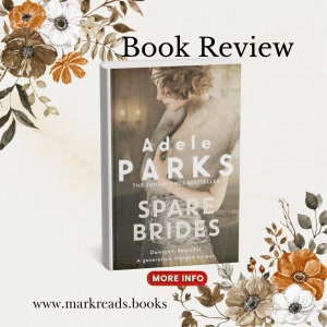 Graphic of Spare Brides by Adele Parks suitable for Instagram post