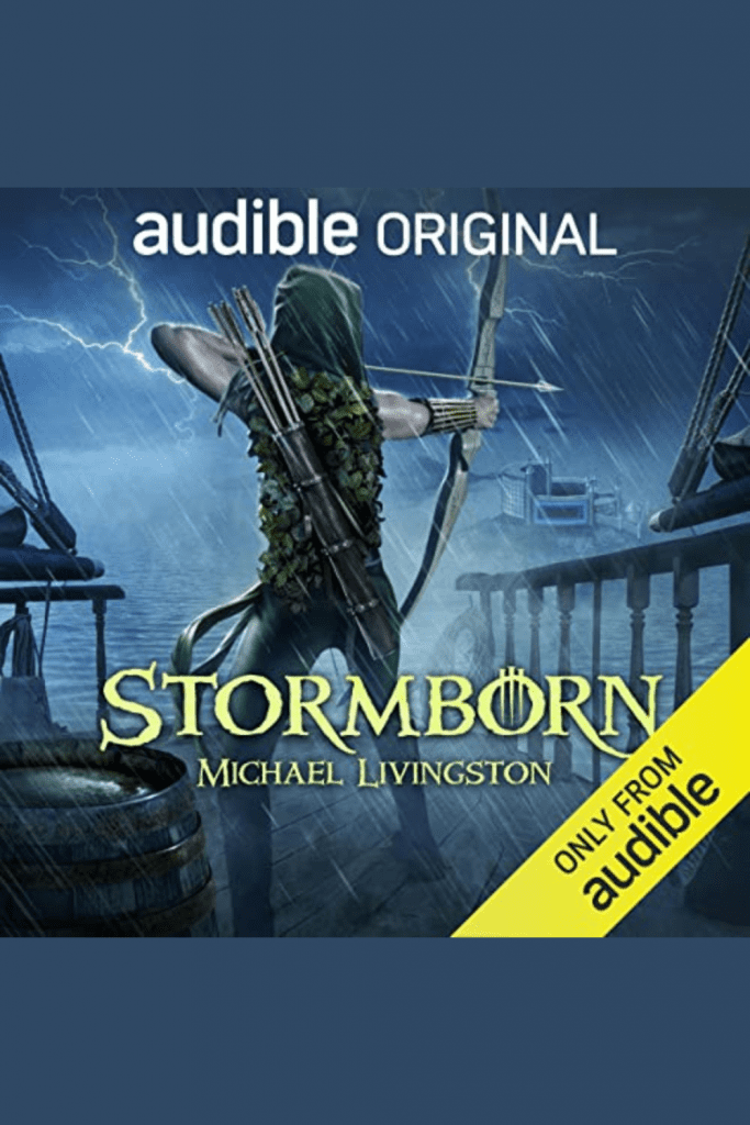 the book cover for stormborn by Michael Livingsto