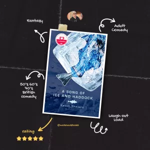 A graphic of A Song of Ice and Haddock by Keven Shevels suitable for an Instagram post