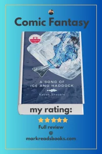 A graphic of A Song of Ice and Haddock by Keven Shevels suitable for a Pinterest Pin 