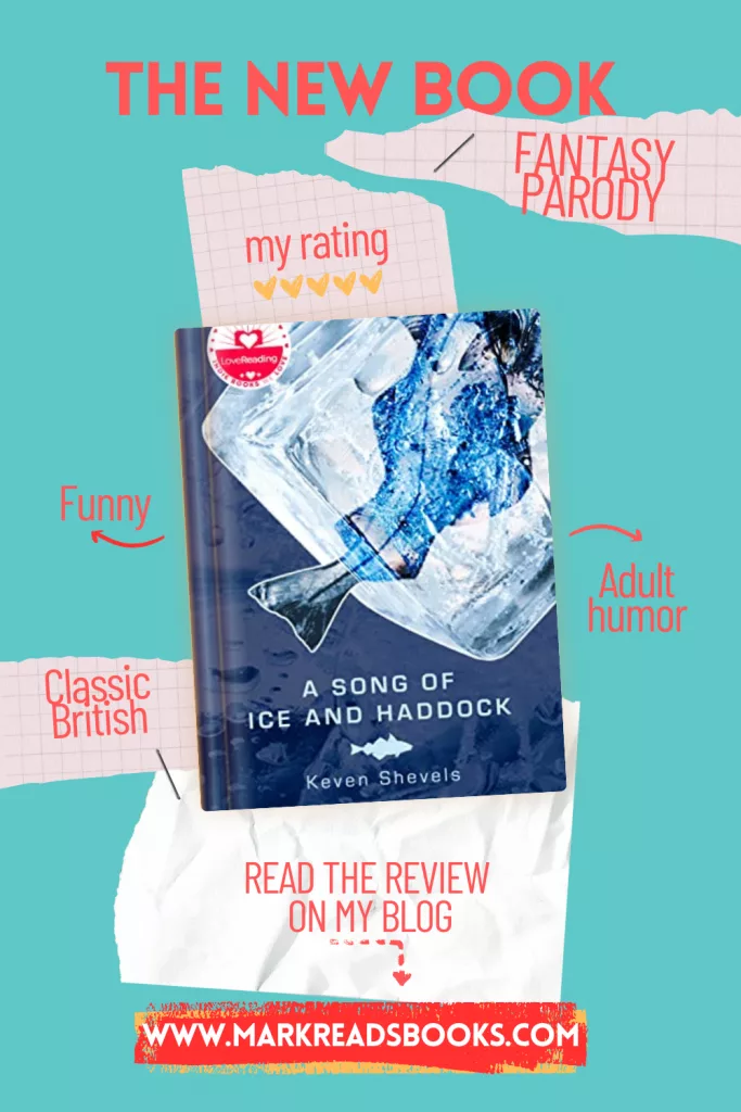 A graphic of A Song of Ice and Haddock by Keven Shevels suitable for a Pinterest Pin