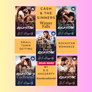 Graphic of Cash & the sinners series by D.E. Haggerty suitable for Instagram