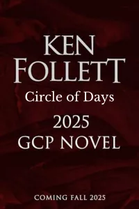 Graphic for Circle of Days Ken Follett Book cover Pinterest pin