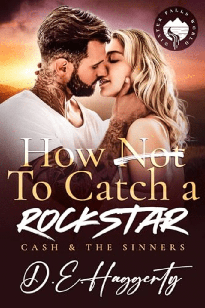 Graphic of How to Catch a Rockstar by D.E. Haggerty book cover suitable for Pinterest