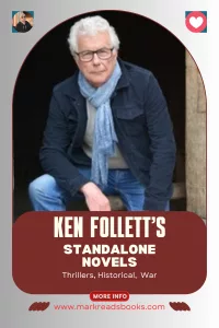 graphic for Ken Follett Standalone Novels suitable for Pinterest pin