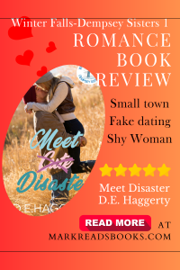 Graphic of Meet Disaster by D.E. Haggerty suitable for Pinterest pin