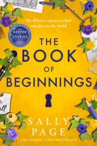 Graphic of The Book Beginnings by Sally Page book suitable for Pinterest pin