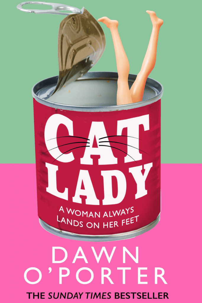 Graphic of The Cat Lady by Dawn O'Porter Book Cover suitable for Pinterest