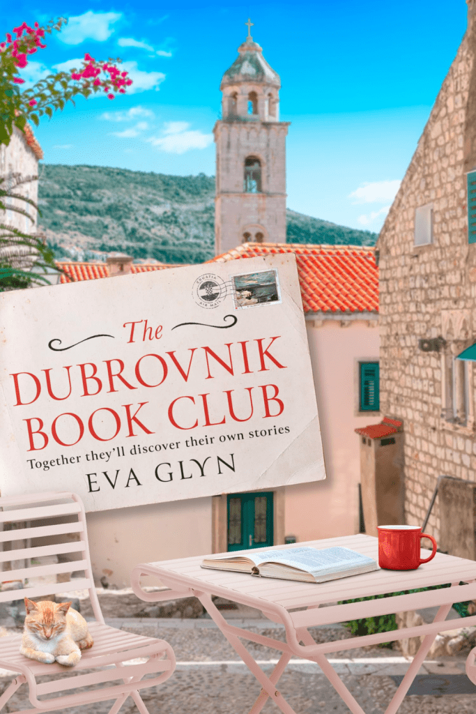 Graphic of The Dubrovnik Book Club by Eva Glyn suitable for Pinterest
