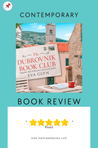 The graphic of The Dubrovnik Book Club by Eva Glyn suitable for
Pinterest Pin