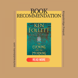 Graphic of The Evening and the Morning by Ken Follett Suitable for Instagram post