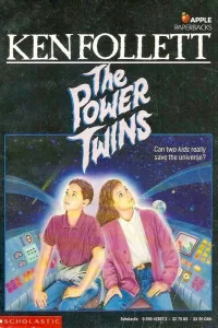 Graphic of The Power Twins by Ken Follett Book cover suitable for Pinterest pin