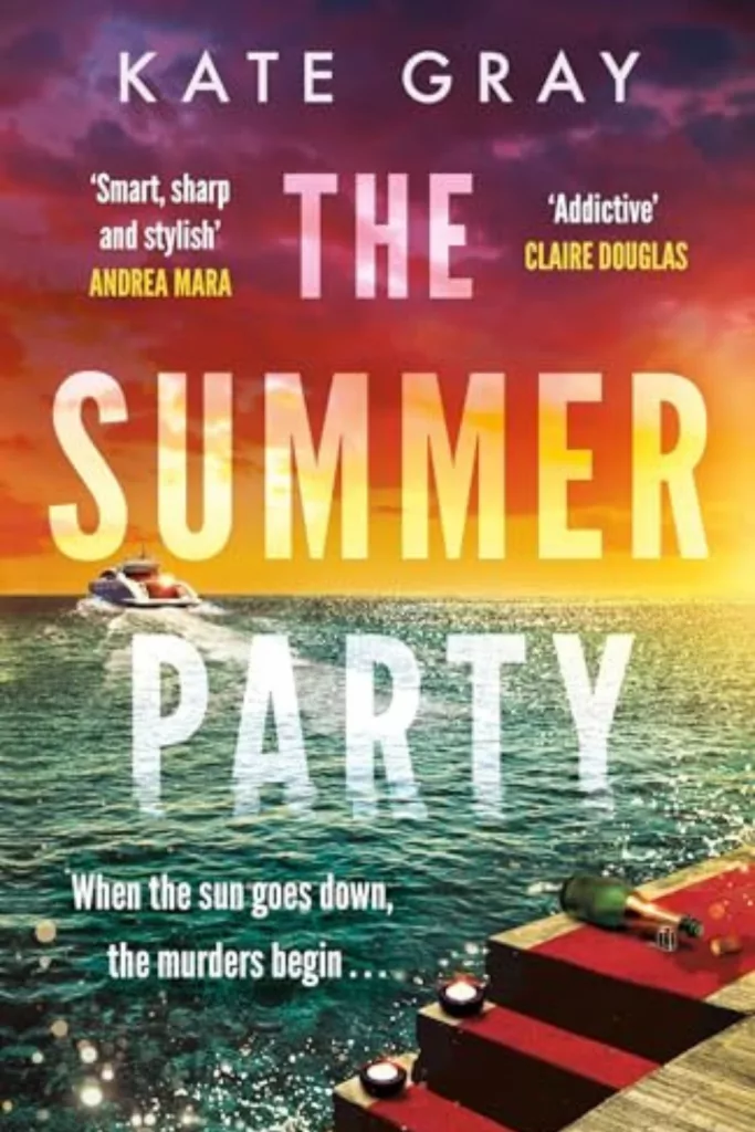 graphic of The Summer Party by Kate Gray book cover suitable for Pinterest