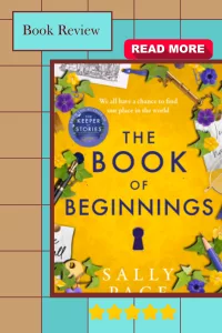 Graphic of The Book of Beginnings by Sally Page suitable for Pinterest