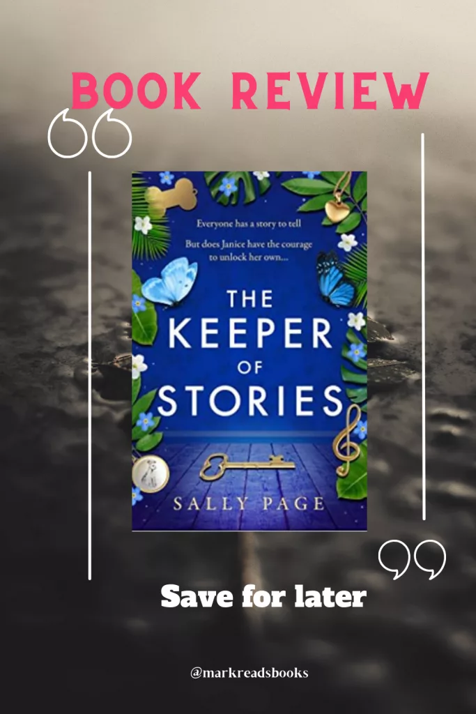 Graphic of The keeper of the stories by sally page suitable for Pinterest pin