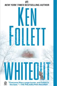 Graphic for Whiteout Ken Follett Book cover Pinterest pin