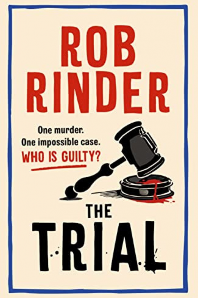 Graphic of the trial by rob rinder book cover suitable fo Pinterest
