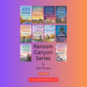 graphic of Ransom Canyon Series by Jodi Thomas book covers suitable for  Instagram post