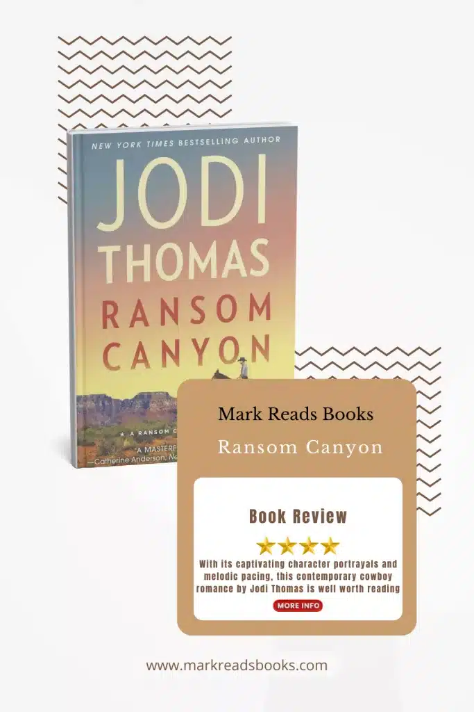 graphic of Ransom Canyon by Jodi Thomas suitable for Pinterest pin