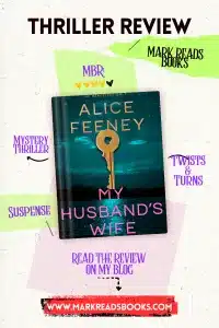 graphic of My Husband's Wife by Alice Feeney review Pinterest pin