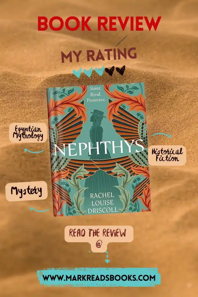 Graphic of Nephthys by Rachel Louise Driscoll suitable for a Pinterest pin