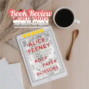 Graphic of Rock Paper Scissors by Alice Feeney Suitable for Instagram Post