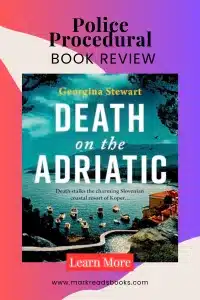 Graphic f Death on the Adriatic by Georgina Stewart suitable for Pinterest