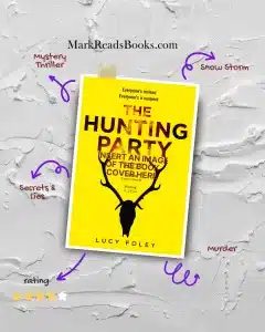 Graphic of The Hunting Party by Lucy Foley suitable for Instagram
