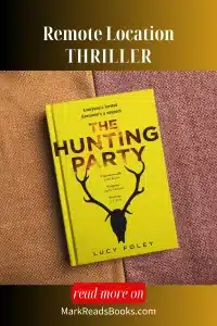 Graphic of The Hunting Party by Lucy Foley suitable for Pinterest