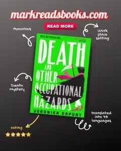 Graphic of Death and Other Occupational Hazards by Veronika Dapunt review Instagram post