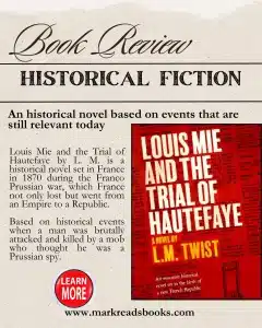 graphic of Louis Mie and the Trial of Hautefaye by L. M. Twist for Instagram