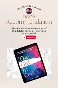 graphic of The Girl In Cell A by Vaseem Khan review Pinterest pin