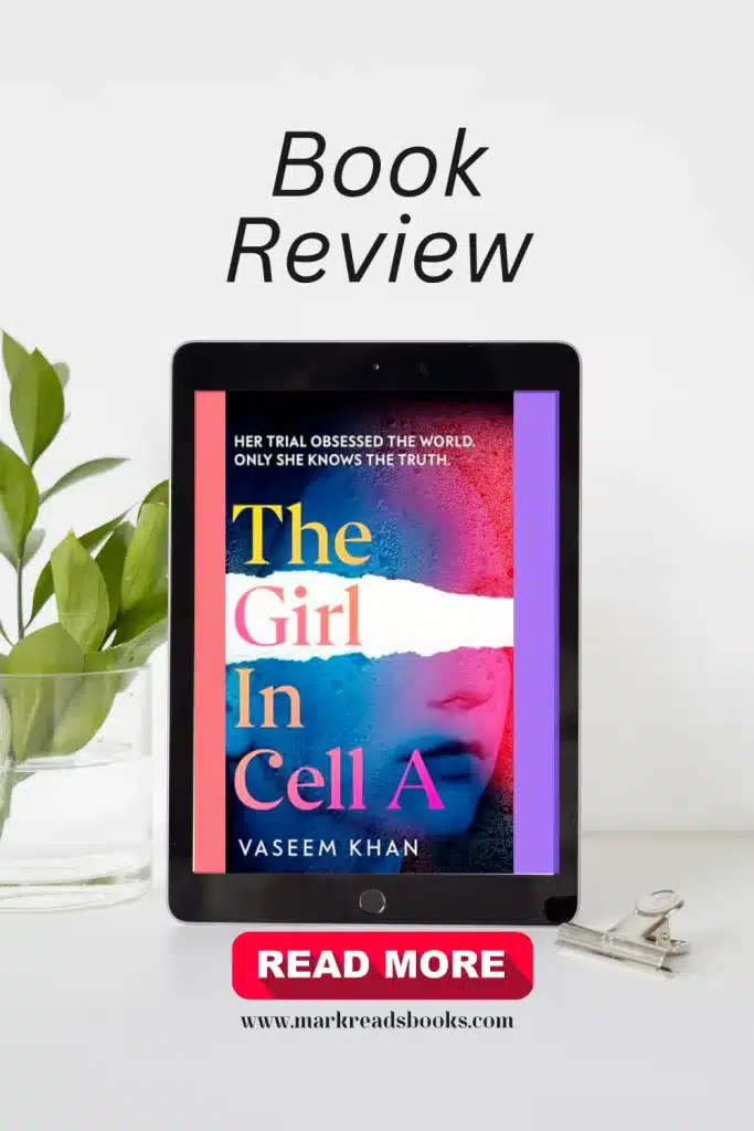 graphic of The Girl In Cell A by Vaseem Khan review Pinterest pin