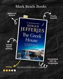 Graphic of The Greek House by Dinah Jefferies Instagram post
