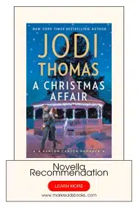 graphic of A Christmas Affair by Jodi Thomas review Pinterest pin