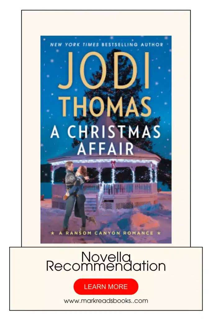 graphic of A Christmas Affair by Jodi Thomas review Pinterest pin