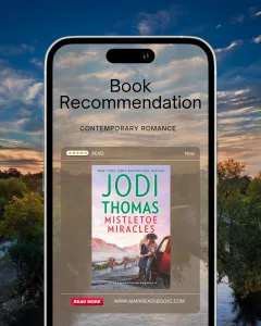 graphic of Mistletoe Miracles by Jodi Thomas review Instagram post