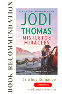 graphic of Mistletoe Miracles by Jodi Thomas review Pinterest pin