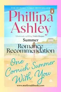 Graphic of One Cornish Summer With You by Phillipa Ashley Review Pinterest pin