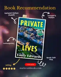 Review graphic of Private Lives by Emily Edwards for Instagram post