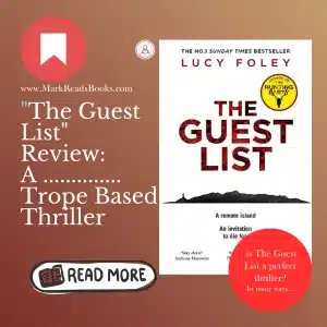 Graphic of The Guest List by lucy Foley review Instagram post