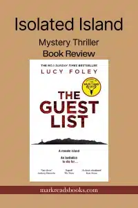 Graphic of The Guest List by lucy Foley review Pinterest pin