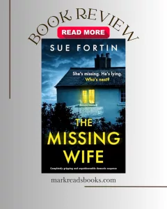 graphic of The Missing Wife by Sue Fortin review Instagram post