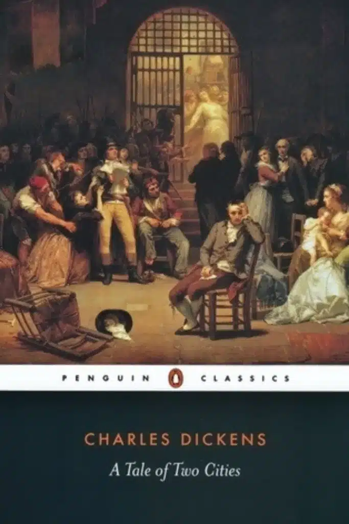 graphic of A Tale of Two Cities by Charles Dickens wb Book cover